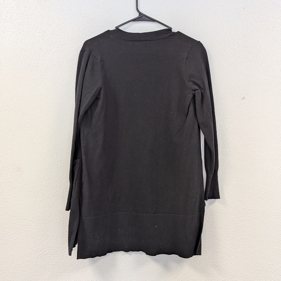 Elegant Black Open Front Cardigan - Picture 4 of 4